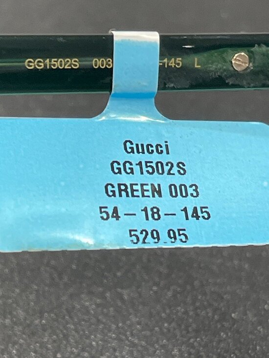 Gucci (GG15025) Sunglasses Green Frame (JB1452)